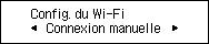 Écran Configuration Wi-Fi : sélectionnez Autre Configuration